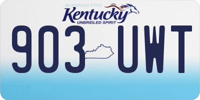KY license plate 903UWT
