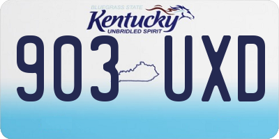 KY license plate 903UXD