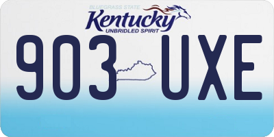 KY license plate 903UXE