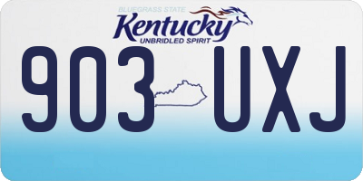 KY license plate 903UXJ