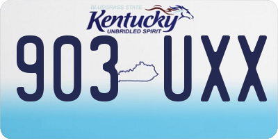 KY license plate 903UXX