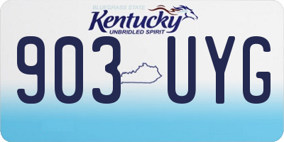 KY license plate 903UYG