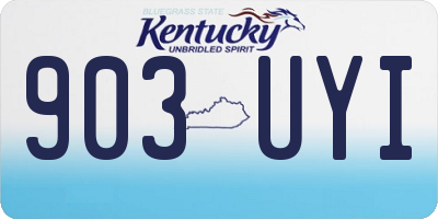 KY license plate 903UYI