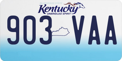 KY license plate 903VAA