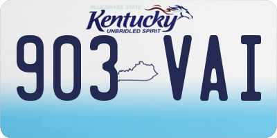 KY license plate 903VAI