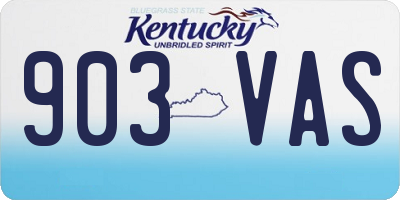 KY license plate 903VAS