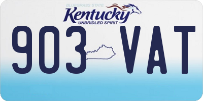 KY license plate 903VAT