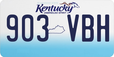 KY license plate 903VBH