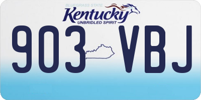KY license plate 903VBJ