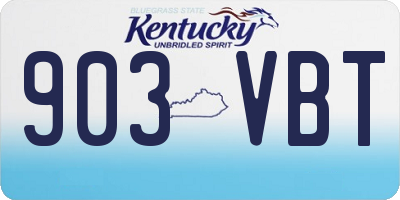 KY license plate 903VBT