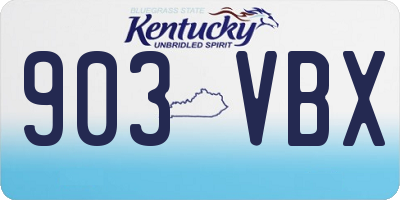 KY license plate 903VBX