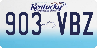 KY license plate 903VBZ