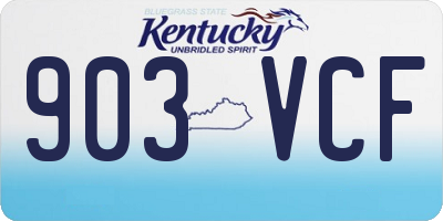 KY license plate 903VCF