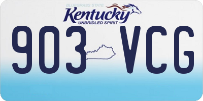 KY license plate 903VCG
