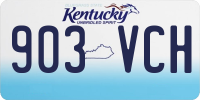 KY license plate 903VCH