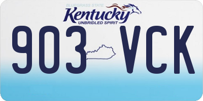 KY license plate 903VCK