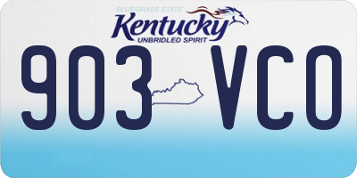 KY license plate 903VCO