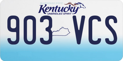 KY license plate 903VCS