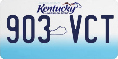 KY license plate 903VCT