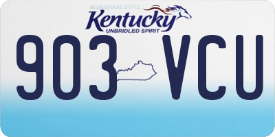 KY license plate 903VCU