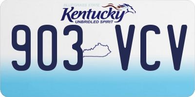 KY license plate 903VCV