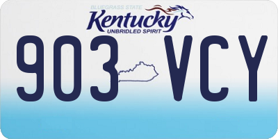 KY license plate 903VCY
