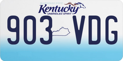 KY license plate 903VDG