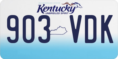 KY license plate 903VDK