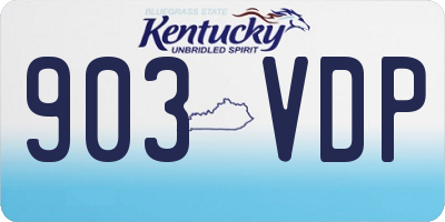 KY license plate 903VDP