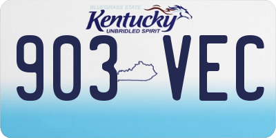 KY license plate 903VEC