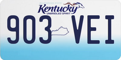 KY license plate 903VEI