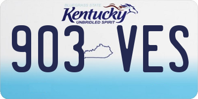 KY license plate 903VES