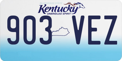 KY license plate 903VEZ