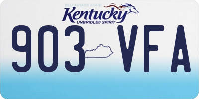 KY license plate 903VFA
