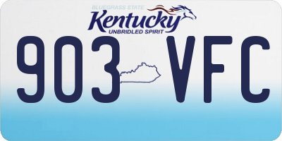 KY license plate 903VFC