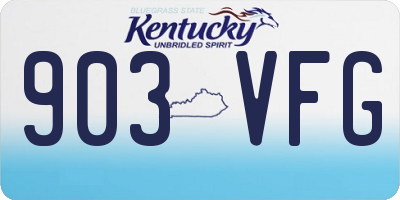 KY license plate 903VFG