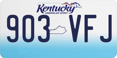 KY license plate 903VFJ