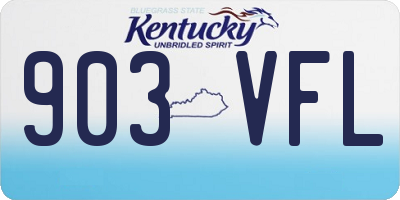 KY license plate 903VFL
