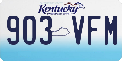 KY license plate 903VFM