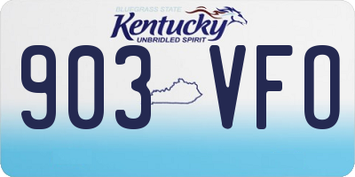 KY license plate 903VFO