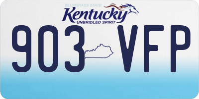 KY license plate 903VFP