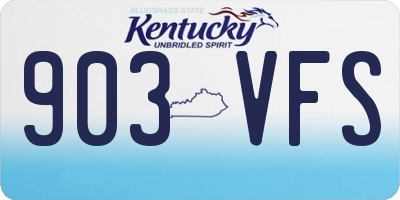 KY license plate 903VFS