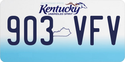 KY license plate 903VFV