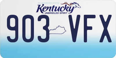 KY license plate 903VFX