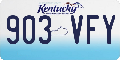 KY license plate 903VFY