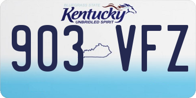 KY license plate 903VFZ
