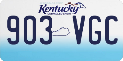 KY license plate 903VGC