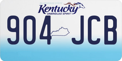 KY license plate 904JCB