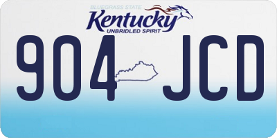 KY license plate 904JCD