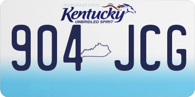 KY license plate 904JCG